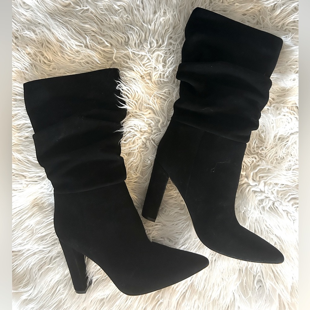 Mark Fisher Gomer Slouch Boots Black Suede size 8